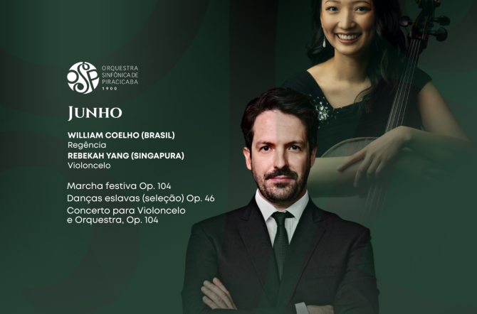 Orquestra Sinfônica de Piracicaba recebe a violoncelista Rebekah Yang, diretamente de Singapura, em concerto dedicado a Antonín Dvořák